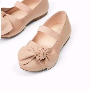 Zara Baby Leather bow ballerinas